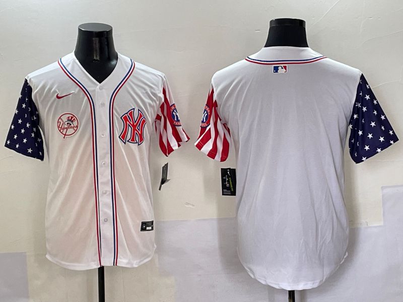Men New York Yankees Blank White a generation of national flags Jointly Name 2025 Nike MLB Jersey style 6->new york yankees->MLB Jersey